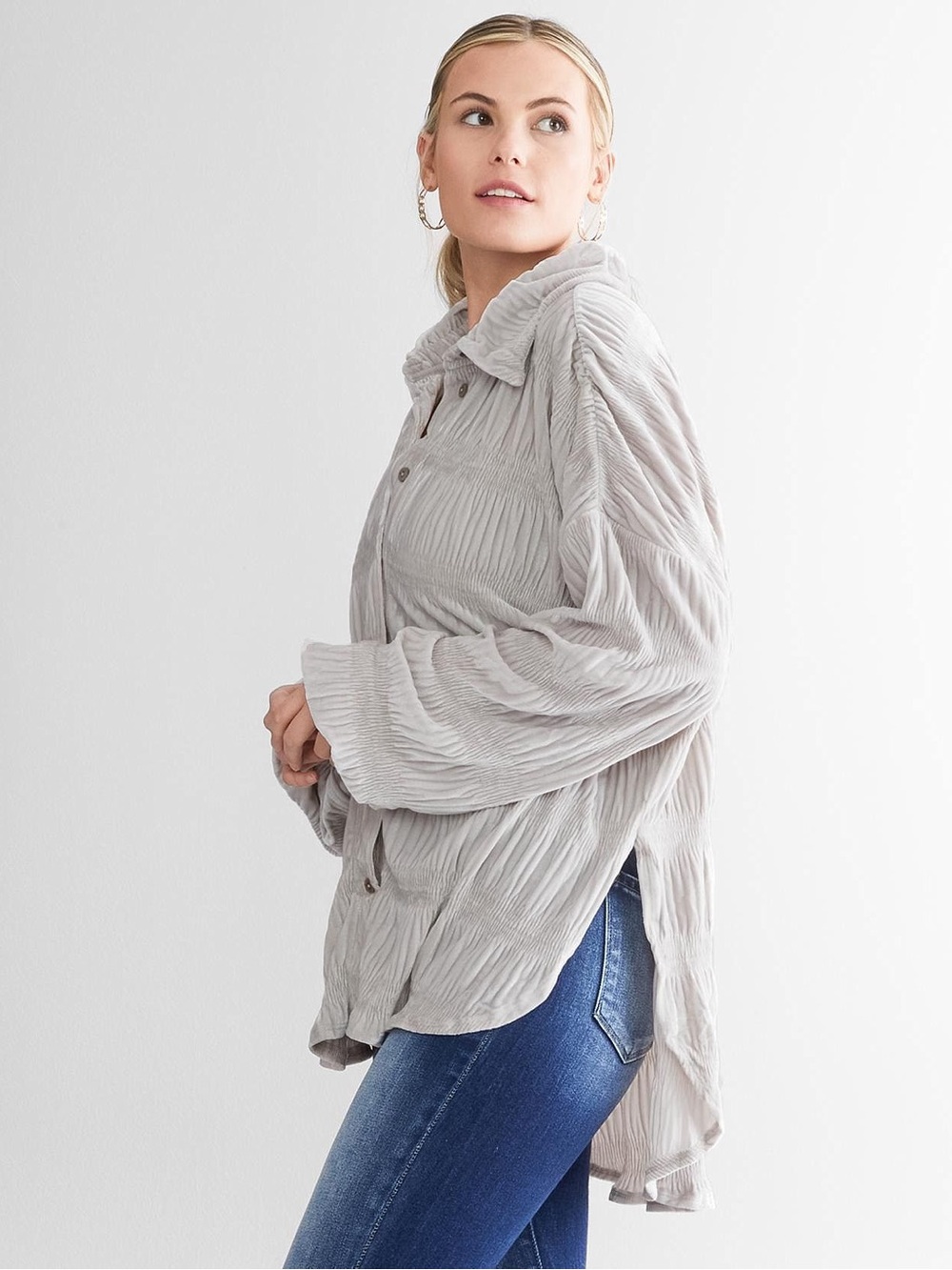 Free People My Best Velvet Blouse